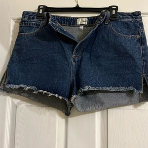 Amuse Society denim shorts.  Button up.  Like new.  Dark blue